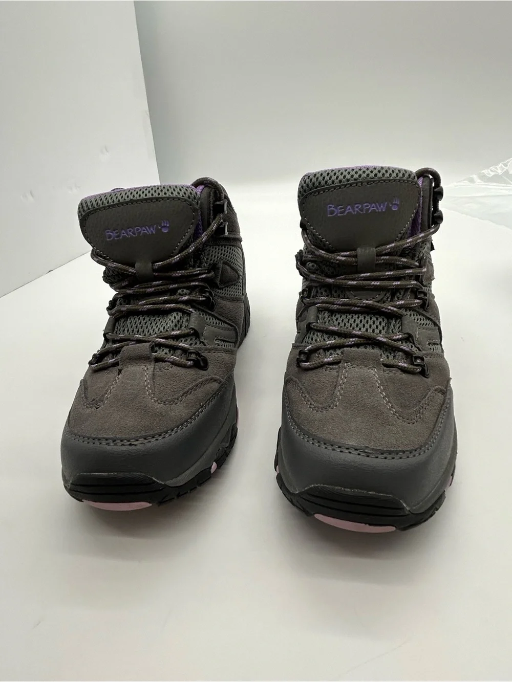 Bearpaw Women's Corsica Waterproof Grey Suede Hiking Boots size 7.5 NWOT
